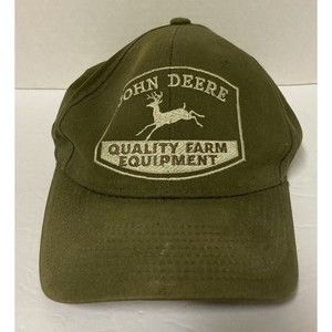 John Deere Quality Farm Equipment Snapback Truckers Hunter Green MPC